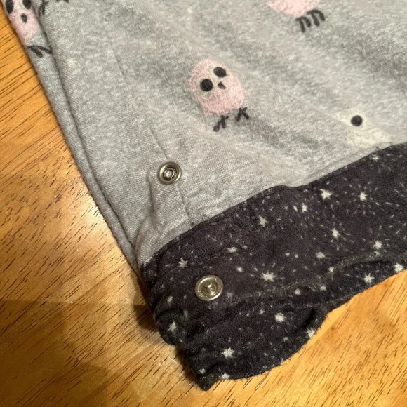 Munki Munki pajama set with owl graphic, size Small - Picture 3 of 6